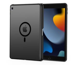 XTCASE Coque pour iPad 9/8/7 (10,2 Pouces, Modèle 2021/2020/2019) Magnétique Compatible avec MagSafe, Étui Mat Translucide PC Dur Housse Arrière Anti-Rayures, Noir