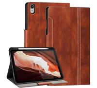 XTCASE Coque pour iPad Air 5ème Gen /4ème Gen (Modèle 2022/2020, 10.9 Pouces), Housse Étui de Protection Cuir PU avec Fonction Support [Réveil/Veille Automatique] Tablette Case Antichoc, Marron
