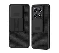 XTCASE Coque pour Xiaomi 14T Pro, Protection Caméra Étui avec Ultra Mince Coulisse Cache Objectif, Plastique Dur Housse Arrière Anti-Rayures Antidérapant - Noir