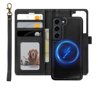 XTCASE Magnétique Coque pour Samsung Galaxy S23 5G Compatible avec MagSafe, 2 in 1 Housse en Cuir PU Premium Amovible Protection Etui à Rabat Fentes Carte Pochette de Portefeuille, Noir