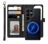 XTCASE Magnétique Coque pour Samsung Galaxy S26 Ultra 5G Compatible avec MagSafe, 2 in 1 Housse en Cuir PU Premium Amovible Protection Etui à Rabat Fentes Carte Pochette de Portefeuille, Noir
