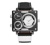 XTCRFY Nssb Montres pour Hommes, Mode Hommes Montre De Luxe Sport Montres Trois Fuseau Horaires Hommes Montre-Bracelet, 1, bracelet