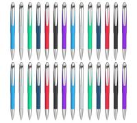 XTDMJ Lot de 100 stylos à bille rétractables de qualité supérieure, 8 couleurs aléatoires, ergonomiques et cultes, antidérapants, faciles et doux