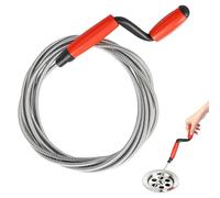 XTDMJ Spirale de nettoyage de canalisations, 5 m x 6 mm, en spirale, avec griffe, déboucheur de canalisations pour lavabos, canalisations, baignoires, égouts