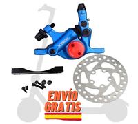 XTECH Kit d'étrier de frein semi-hydraulique, disque de 120mm, compatible avec Xiaomi M365/1S/Pro 2, Kit de disque bleu de 120mm