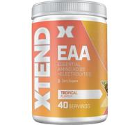 Scivation XTEND EAAs 40 portions pour l'hydratation et la performance physique | Hydrate, répare, récupère | 9 acides aminés essentiels + électrolytes ajoutés | Tropical