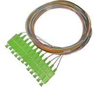 XtendLan FO pigtail SC/APC, 9/125, 0,9mm, 1m, LS0H, set de 12 pigtails de différentes couleurs, G.652d