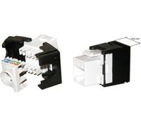 XtendLan Prise Keystone RJ45, CAT6, UTP, snap-on, blanc-noir
