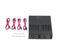 XTevu 4 Bay HDD Cage, 5.25in Drive Tray, 4 Bay HDD Cage Chassis, 2.5in SATA HDD Mobile Rack Compatible 9.5mm 12.5mm Thick Bottom Hard Drives SSDs