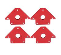 XTevu Aimants de Soudage, Paquet de 4 Aimants de Soudage 50lb Support d'Angle Magnétique Carrés de Positionnement de Flèche 45 90 135° Gabarit de Soudeur pour Soudage MIG TIG Tack