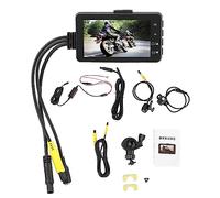 Xtevu double caméra, enregistreur de données 720p Écran LCD 3 pouces pour motos caméra caméra dvr moto d'enregistrement vidéo