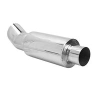 Xtevu Échappement silencieux, tuyau de silencieux de 63 mm compatible avec le style DTM de la voiture, acier inoxydable droit à travers le silencieux de tons profond