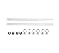 XTevu Ensemble de Pistes l, Rail à limot en Aluminium, kit de Piste d'ancrage de fret, Piste de 23,6 Pouces avec 6 Anneaux de Goujon pour camions Remorques