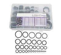 XTevu Kit de joints toriques, jeu de 447 pièces de joints d'étanchéité en caoutchouc et assortiment de joints toriques pour raccords de tuyaux AC de voiture, compatible avec pelle