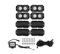 Xtevu RGB LED Rock Lights, Bluetooth Controller LED Chips 4PCS Off Road Car Thar ÉCLAIR