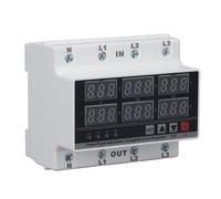 XTEVU Tension Protector, 63A 3A Phase 4 Limiter sous tension de survol de la phase 4 avec fonction d'auto-réinitialisation réglable pour AC230V, sous un dispositif de protection