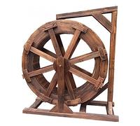 XTGDIEM Jardin Fontaine en Bois Roue Roue d'eau Fontaine Fengshui Roue Cascade Roue Rétro Pays Décoration Pompe À Eau Conception Fontaine Balcon Jardin Jardin (Size : 30cm(11.8inch))