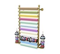 XTGDIEM Support Mural for 12 Rouleaux De Tissu, Grand Présentoir Commercial for Films for Fenêtres, Papiers Peints Et Rideaux(Gold,70x120x20cm)