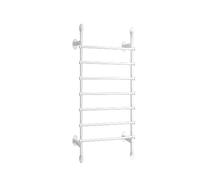 XTGDIEM Support Mural for Rouleaux De Tissu, Support Rangement for Rubans Métalliques avec Tiges Réglables, Adapté Aux Ateliers D'artisanat, Pâtisseries Et Fleuristes(White,120x65x10cm)