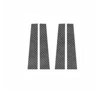 Xtghrvfsc pour Peugeot 206 2004-2010 207 2009-2013 4pcs poteaux de Pilier polis adaptés Garniture de fenêtre Couverture BC Colonne Autocollant Autocollant de recouvrement du Montant.