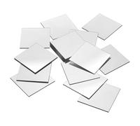 Xthrotsenk Lot de 25 mini miroirs carrés en acrylique - 7,5 cm - Autocollants - Petits miroirs en mosaïque acrylique - Pour bricolage, mur, salle de bain, salon - 7,5 x 7,5 cm