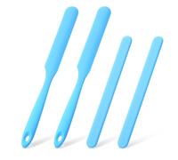 Xthrotsenk Lot de 4 agitateurs en silicone, 2 spatules et 2 bâtonnets à glace pour résine époxy, réutilisables en silicone pour mélange de résine, masque mixte, bricolage, artisanat