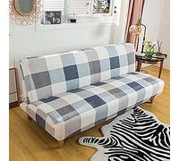XTHY Housse Canapé Clic Clac Canapé-lit 140x190 Housse pour Canapé sans Accoudoirs Extensible Grise Couverture De Canapé sans Bras Housse De Canapé Lit sans Bras 3/2/1 Place