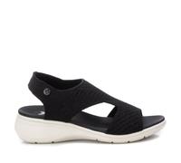 XTI 142737, Sandales plates pour femmes, Noir, 36 EU