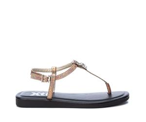 XTI 45578 Sandales Plates pour Femme Doré Pointure 38, Or