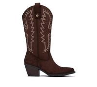 XTI - Bottes de cowboy Femme Brun - Chaussures confortables et polyvalentes - Mode décontractée - Modèle 14610203 (Taille41)