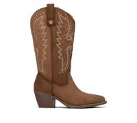 XTI - Bottes de cowboy Femme Taupe - Chaussures confortables et polyvalentes - Mode décontractée - Modèle 14610201 (Taille39)