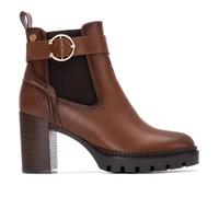XTI Bottines Pour Femmes À Talons Hauts Marron En Cuir Vegan