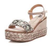 XTI Femme 142677 Sandale cale, Beige, 38 EU