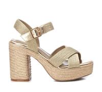 XTI Femme 142741 Sandale cale, Or, 38 EU