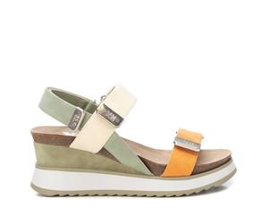 XTI Femme 14282204 Sandale cale, Vert 74, 37 EU