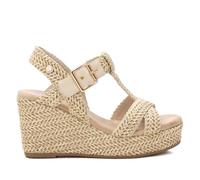 XTI - Sandale Femme Beige - Chaussures confortables et polyvalentes - Mode décontractée - Modèle 14383301 (Taille38)
