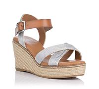 XTI Femme 45173 Sandale cale, Marron (Plata), 39 EU