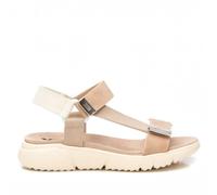 XTI - Sandale Femme Beige - Chaussures Confortables et polyvalentes - Mode décontractée - Modèle 14411202 (Taille37)