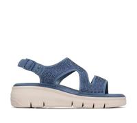 XTI - Sandale Femme Bleu jean - Chaussures confortables et polyvalentes - Mode décontractée - Modèle 14539903 (Taille39)