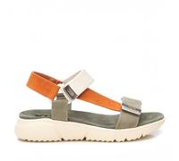 XTI - Sandale Femme Khaki - Chaussures Confortables et polyvalentes - Mode décontractée - Modèle 14411206 (Taille38)