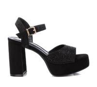 XTI - Sandale Femme Noir - Chaussures Confortables et polyvalentes - Mode décontractée - Modèle 14281101 (Taille38)