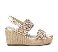 XTI - Sandale Femme Or - Chaussures confortables et polyvalentes - Mode décontractée - Modèle 14382601 (Taille39)