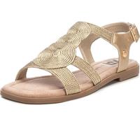 XTI Sandales à fermeture à boucle pour femme, couleur or, pointure 37, or, 38 EU
