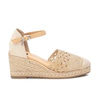 XTI Sandales compensées pour femme dorées - Chaussures confortables et polyvalentes - Mode décontractée - Modèle 14233308 (taille 39)