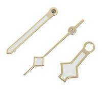 XTINKOPW 1 Jeu d'aiguilles de Montre 12,5 * 12 * 8 mm Vertes et Lumineuses Noires for mouvements NH35, NH36A, 7S26, 7S36, 4R35 4R36 - Accessoires for Montres(Gold)
