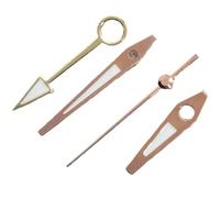 XTINKOPW 1 Jeu d'aiguilles GMT NH34 à 4 Broches, Argent, Noir, Or, 12,5 x, 8 mm, luminescentes Vertes, for mouvements NH34A et NH35. Accessoires for Montres(Rose Gold)