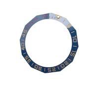 XTINKOPW 1 pièce 40,8 mm x 33,2 Lunette inclinée à 12 côtés, Cadre en céramique Verte Lumineuse avec Prisme incrusté Accessoires de Montre(NO.14)