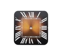 XTINKOPW 1 pièce de Chiffres Romains Sunburst à Cadran carré 27mm adaptés la Montre Mouvement Automatique NH35/NH36/4R/7S(Q-D-479)