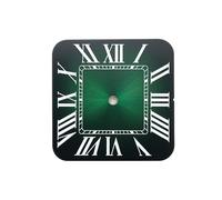 XTINKOPW 1 pièce de Chiffres Romains Sunburst à Cadran carré 27mm adaptés la Montre Mouvement Automatique NH35/NH36/4R/7S(Q-D-478)