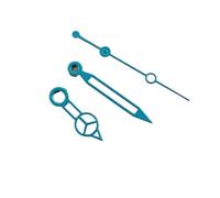 XTINKOPW Aiguilles de Montre Creuses, 3 pièces, Rouge, Bleu, Vert, Noir, for Mouvement NH35/NH36/4R/7S(Blue)
